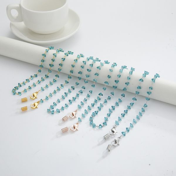 

chic luxury crystal beaded chain lanyard anti slip glasses chain accessories
