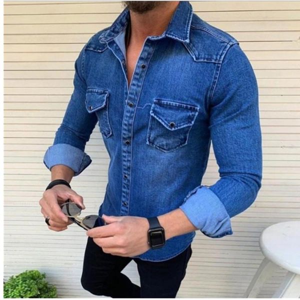 

men's jackets 2021 cotton lapel denim jacket men casual solid color streetwear jeans autumn slim fit, Black;brown