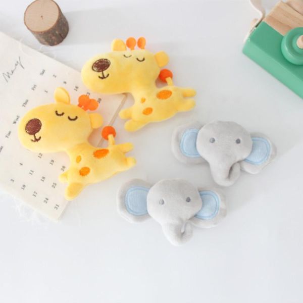 

pins, brooches 1 pcs fashion cartoon creative cute plush giraffe deer elephant animal pins badge bag decoration jewelry, Gray