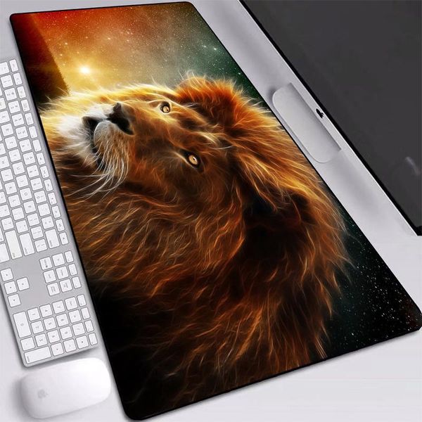 

mouse pads & wrist rests animal lion mats mice pad big size xxl printed with sewn edges rubber gaming for your boy friend or son