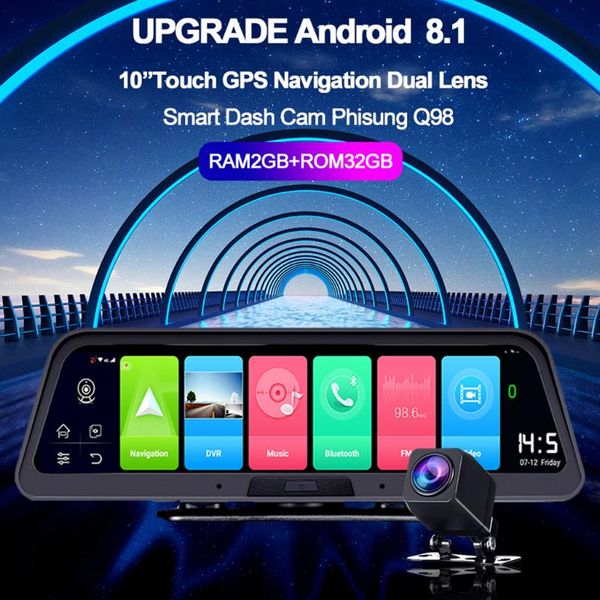 

car rear view cameras& parking sensors franchise 10 4g camera 2+32gb dvr dash cam adas fhd 1080p gps navi dashcam special bracket rearview m