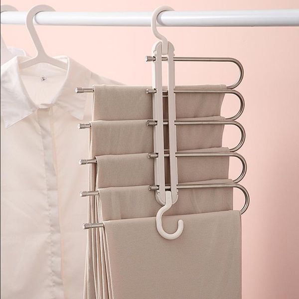 

hangers & racks multilayer wardrobe towel cloth pants rack space saver multifunction stainless steel home trouser storage