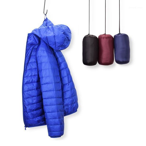 

men's down & parkas ultralight packable hooded jacket puffer coats, Black
