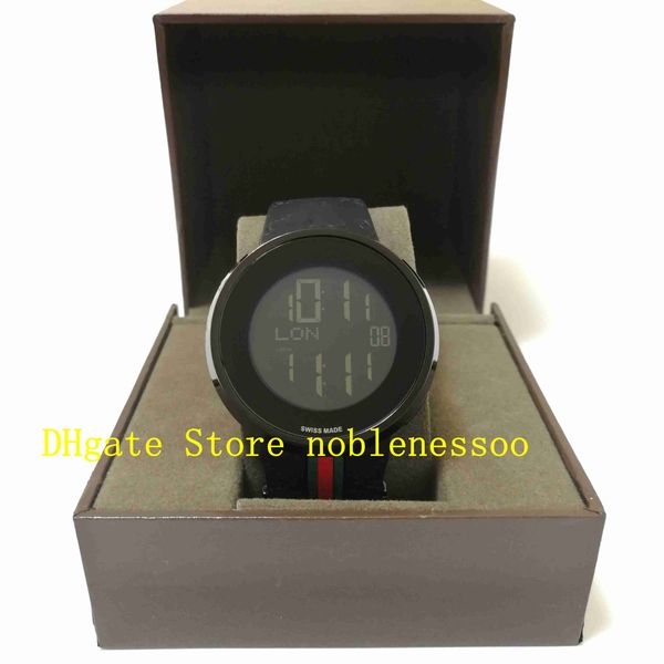 

3 style with original box midsize watch women men's quartz movement 45mm digital dual time white black rubber bracelet steel sport mens, Slivery;brown