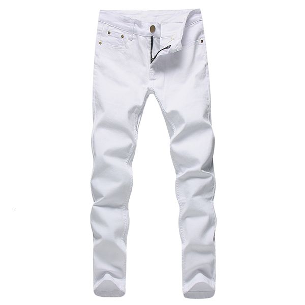 

2021 new men stretch fashion white denim trousers for male spring and autumn retro pants casual men's jeans size 27-36 dkzr, Blue