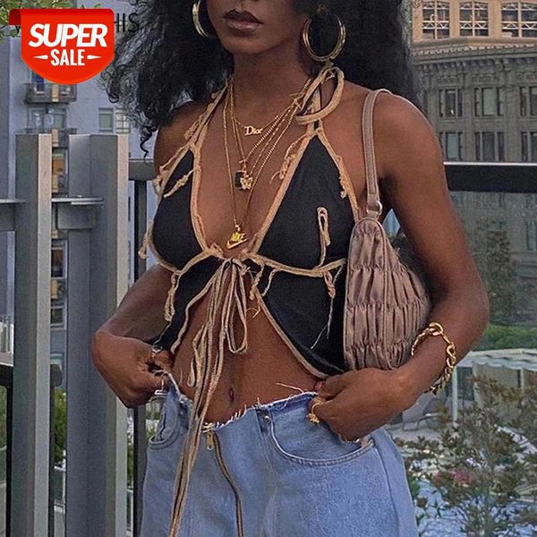 

wannathis black mesh v-neck crop camisole women club party patchwork pleated tank female see-through summer #dl5n, White