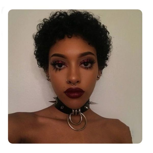 Bela curva curva peruca brasileira estilo afro-americano simulação cabelo humano kinky curly perucas em estoque