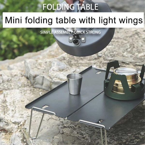 

beach folding table multifunction outdoor camping bbq hiking home aluminum alloy ultralight waterproof mini portable picnic camp furniture