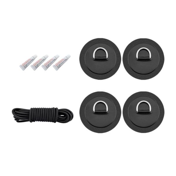 

stainless steel d-ring patch with bungee and glue for raft dinghy kayak