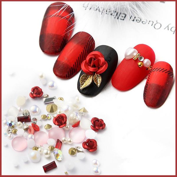 

nail art decorations 3d rose eye cat stone square water drops studs gems ab opal rhinestone mix tool, Silver;gold