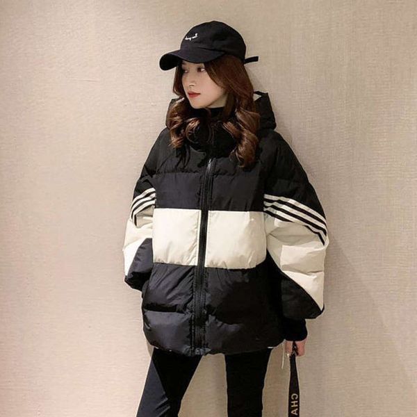 

winter light down jacket women's cotton padded bread, Black