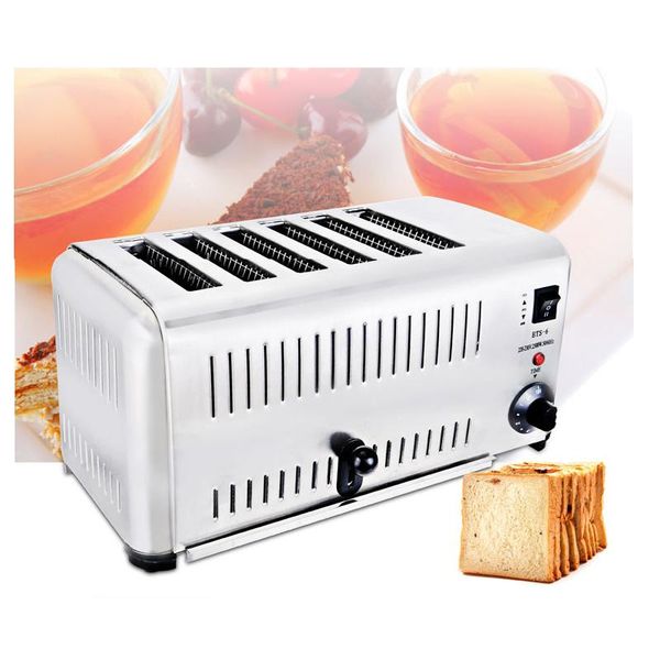 

bread makers 2500w 6 slice slots stainless steel automatic electric toaster mini household breakfast baking machine