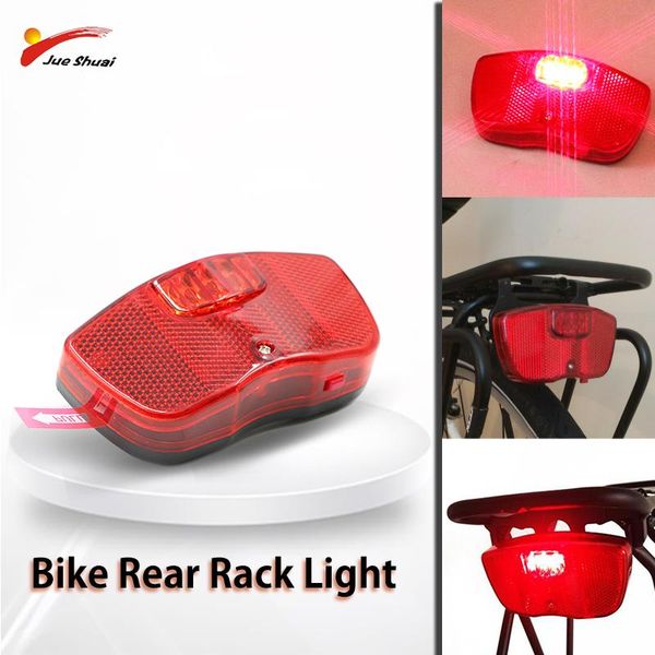 

red battery lamp for bike rear rack carrier luggage light 2 screws bicycle taillight red reflector cycling bike accessories