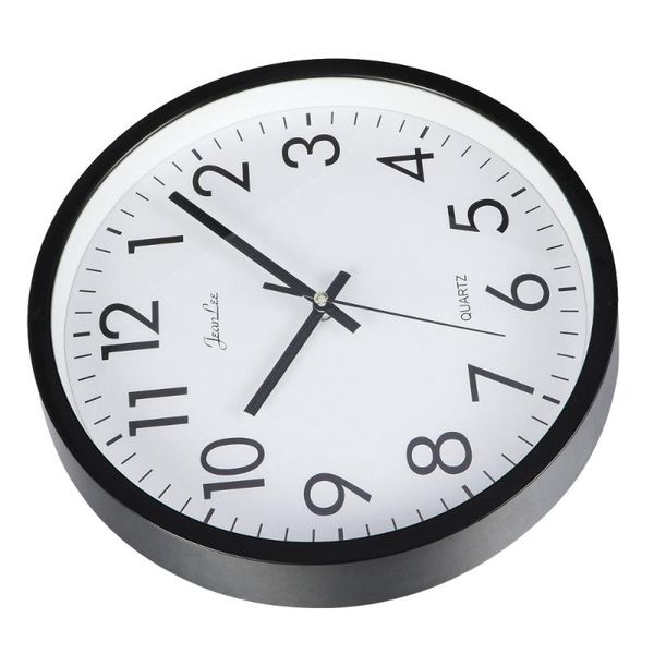 

wall clocks 10-inch minimalist clock creative silent for decoration (black frame)