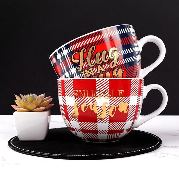 

mugs creative and unique classic england style large capacity coffee milk mug kitchen home breakfast cup oatmeal fruit salad