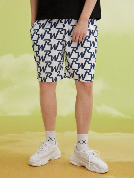 

romwe guys letter drawstring shorts 80ou#, Black