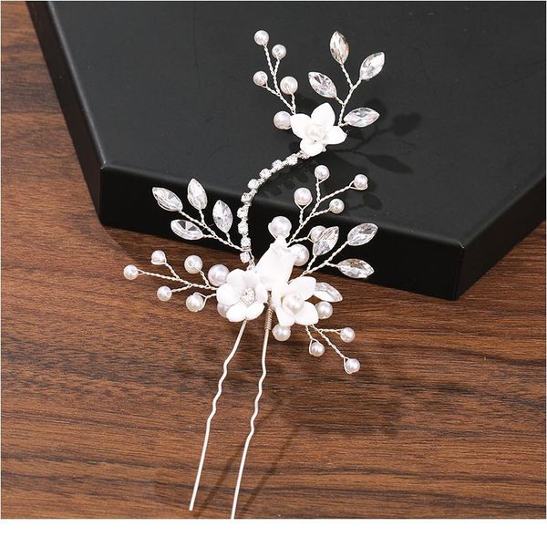 

hair pins hair accessories for women wedding accessories hair clips jewelry pearl rhinestone flower clip pins h jllzkt, Silver
