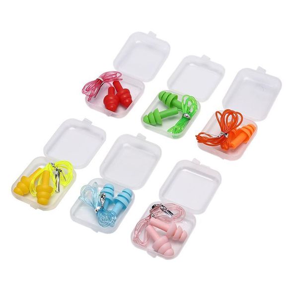 

soft sile corded ear plugs ears protector washable reusable hearing protection noise reduction earplugs jllnpv