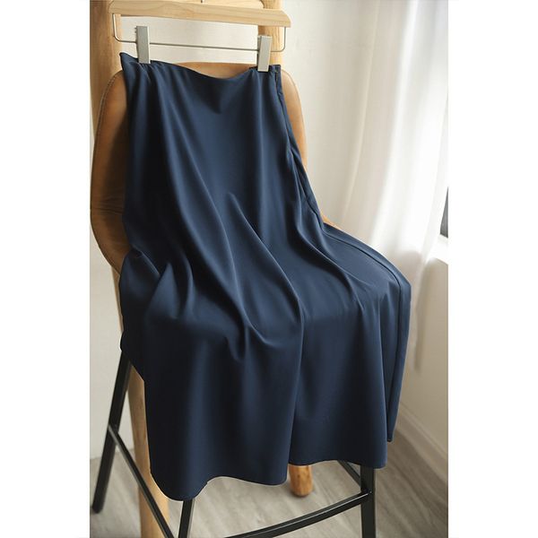 

skirts silk women's high waist wrap hip fishtail a-line summer long silk satin skirt, Black
