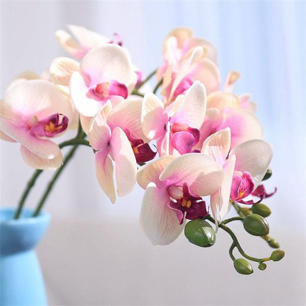 

decorative flowers & wreaths artificial butterfly orchid real touch moth wedding decoration fake living home decor pography props