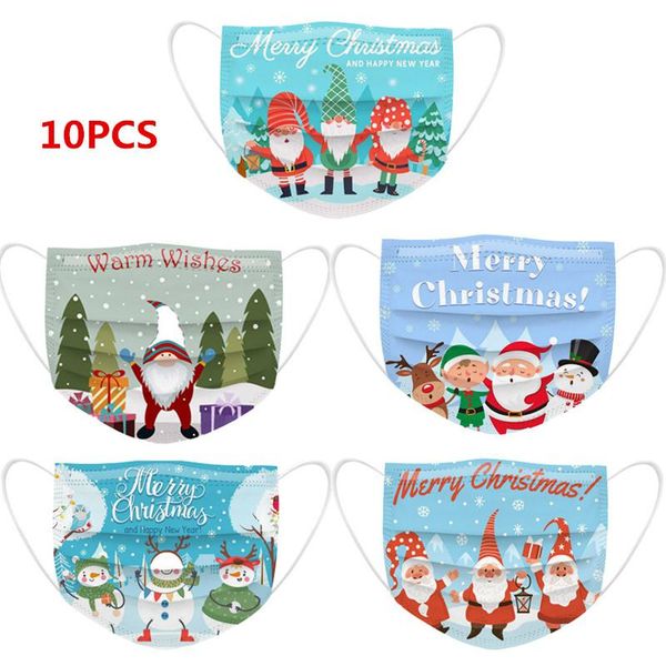 

christmas decorations 10pcs mask navidad merry for home 2021 xmas noel ornaments year 2022