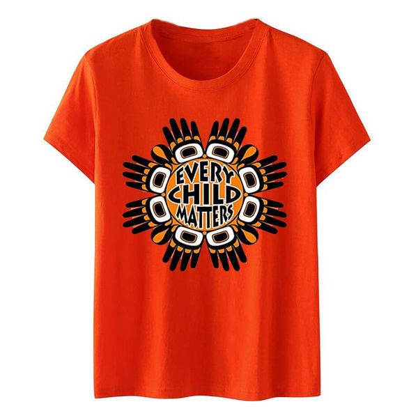 

plus size t-shirt men and women summer short sleeve o-neck print casual every child matters,orange shirt day, Black