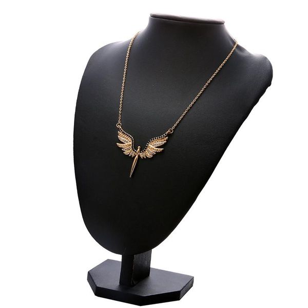 

pendant necklaces classic angel rainbow necklace copper cubic zirconia gold chain party wedding jewelry gift for women, Silver