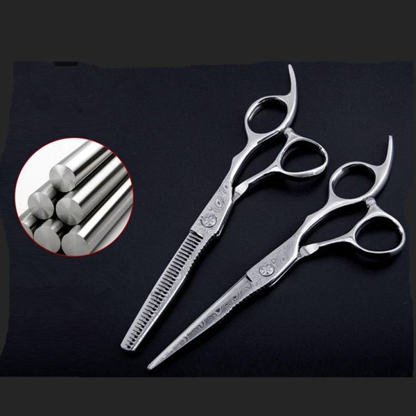 

hair scissors genuine purple dragon 6 inch watermarks pattern professional hairdressing cutting/ thinning clippers shears set