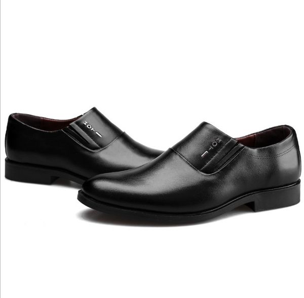 Formale Business-Schuhe aus Leder für Herren, Büro, Arbeit, flach, Oxford, atmungsaktiv, für Party, Hochzeit, Jahrestag, Größe 38–48