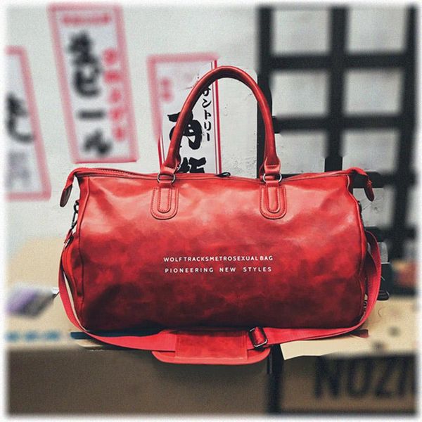 

duffel bags gym bag leather lady travel luggage shoes pocket sports for women fitness shoulder tas gymtas b194