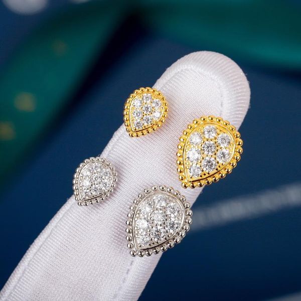 

cluster rings pure 925 sterling silver jewelry for women water drop ring diamond wedding engagement gold luxury fine design, Golden;silver