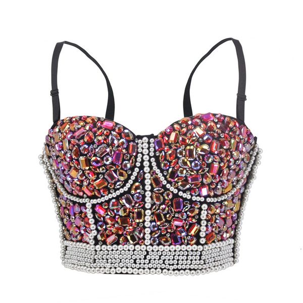 

costumes 2021 nightclub rhinestone bra performance suit sequin ds, Black