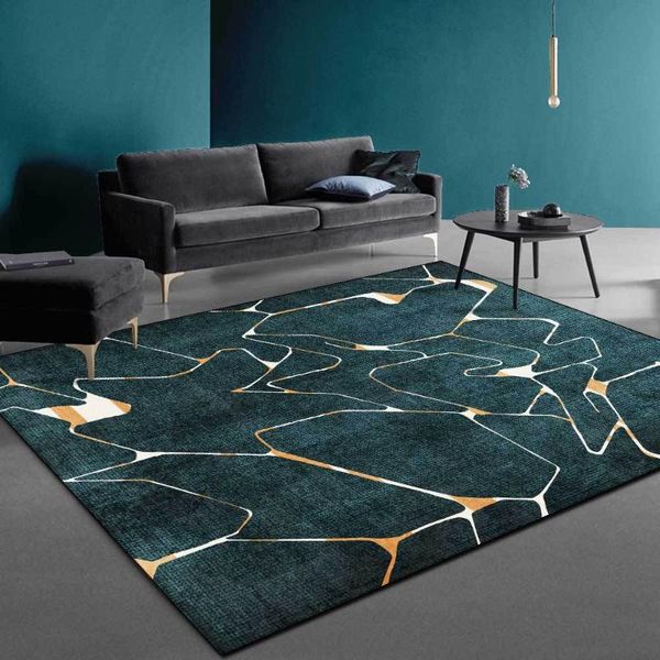 

carpets fashion for living room dark green rug gold line decor bedroom home abstract non-slip area customize carpet