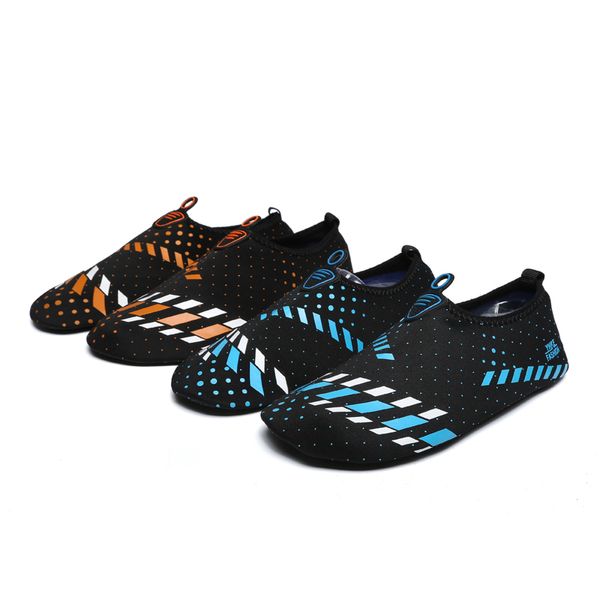 

men fashion summer men woman water shoes beach outdoor on surf aqua shoes skin sock striped shoes lighweight couples sea, Black