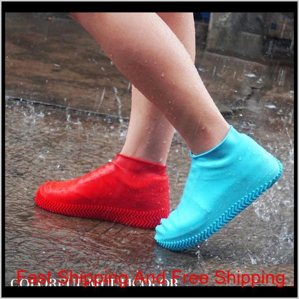 

reusable waterproof sile shoes cover rainproof boots non-slip overshoes thick wear-resistant portab qylzty dh_seller2010