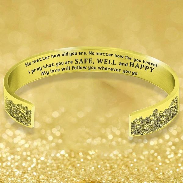 

2022 silver 10mm stainless steel wave guard bless peace lover ornament can be engraved, Black