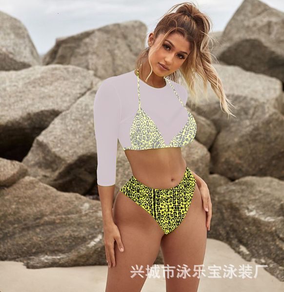 

three 2021 new bikini high waist piece women's swimsuit, White;black
