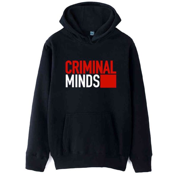 

mens designer t shirts boys man male hoodie sweatshirt criminal minds autumn winter fleece hoodies couple clothes, Black