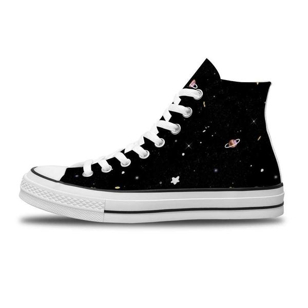 

high-canvas shoes men 2020 summer starry sky childlike pattern ins casual fashion sneakers retro vulcanized shoes