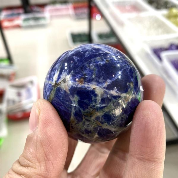 

decorative objects & figurines natural sodalite sphere quartz stone crystal ball mineral reiki healing home decoration random delivery