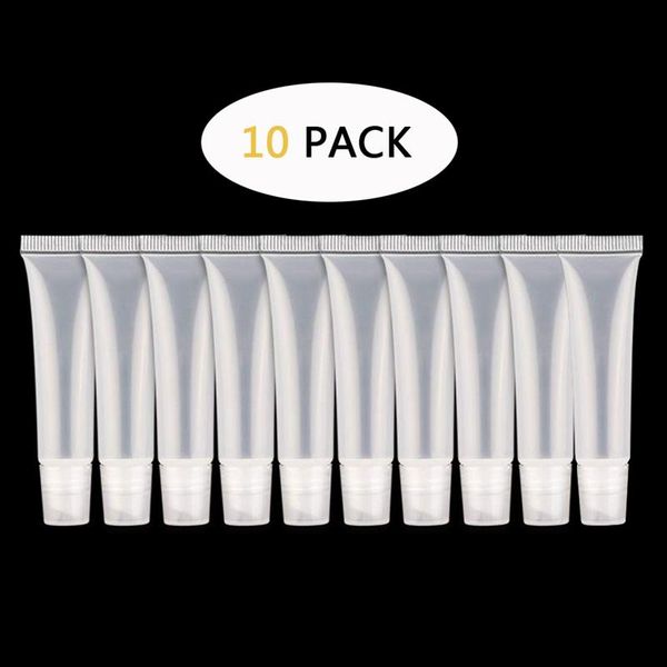 

storage bottles & jars 10pcs mini clear empty lip gloss container soft tubes makeup box bottle cosmetic containers