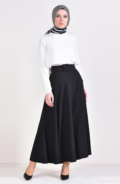 

ethnic clothing minahill arched maulana skirt 2452-01 black, Red