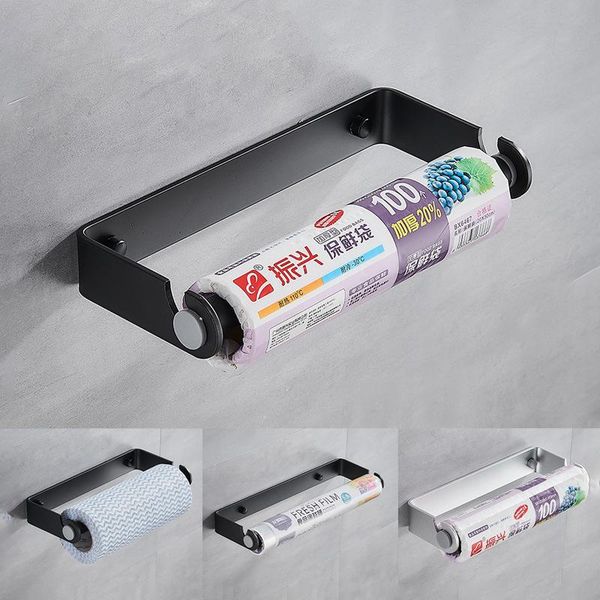 

towel racks kitchen paper rack roll oil-absorbing cling film storage