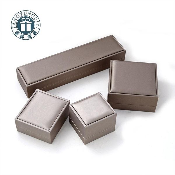 

1pc pu leather necklace ring gift box paper bag organizer wedding pendant chain packaging handbag bracelet storage case