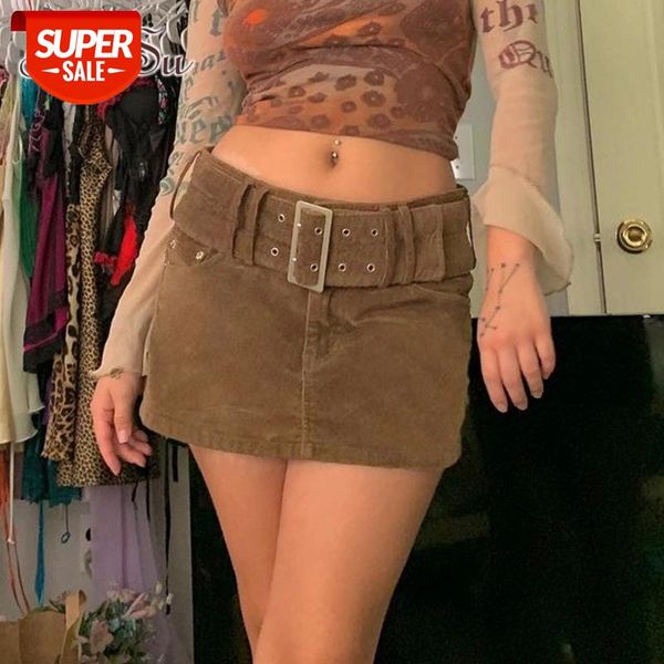 

artsu vintage corduroy high waisted mini skirt women elegant fashion short skirts with belt autumn fashion y2k skirt sk52051 #mb8c, Black
