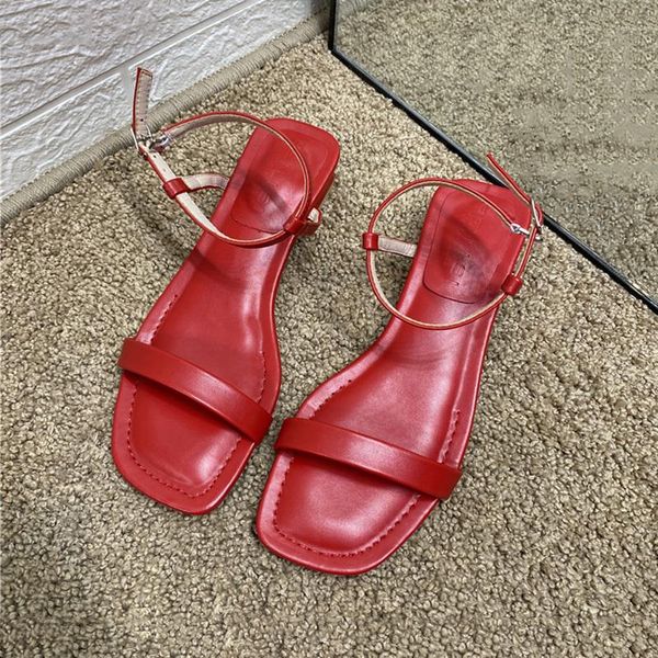 

dress shoes [deat] 2021 spring summer square toe shallow narrow band sweet pu leather high heels sandals for women fashion 10i032, Black