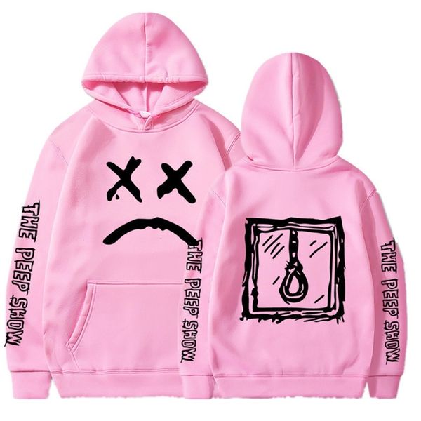 

fashion brand 2019 new lil peep street hooded round neck with hat winter wear couple's sweater, Black