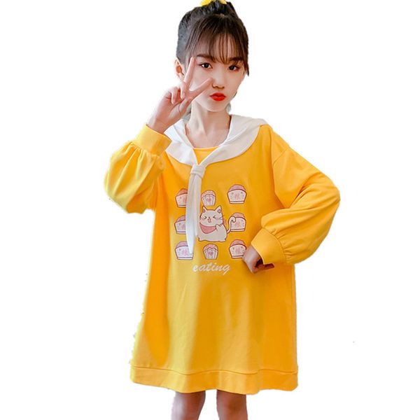 

2021 teenager hoodie from long sleeves girls ed in tie springtime new autumn kids wear t-shirt occasional girl's 8q0i, Black