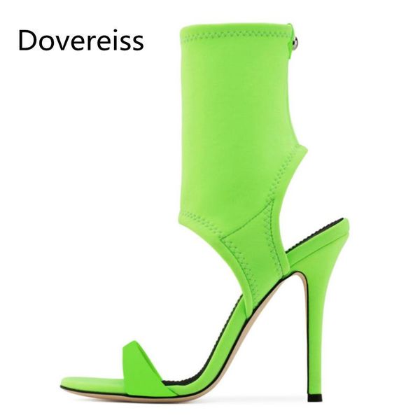 

sandals dovereiss fashion women's shoes summer consice elegant pure color leopard print rose red green party 32-41, Black