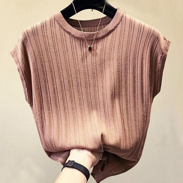 

knit t shirt women 5 solid color autumn pullover casual round neck short sleeve basic office ladies elegant cotton t-shirts, White